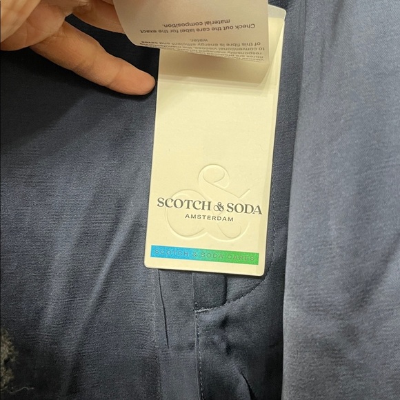 Scotch & Soda FAYE High Rise Relaxed Tapered Pants Navy Blue NWT | XS/30 - Picture 5 of 9